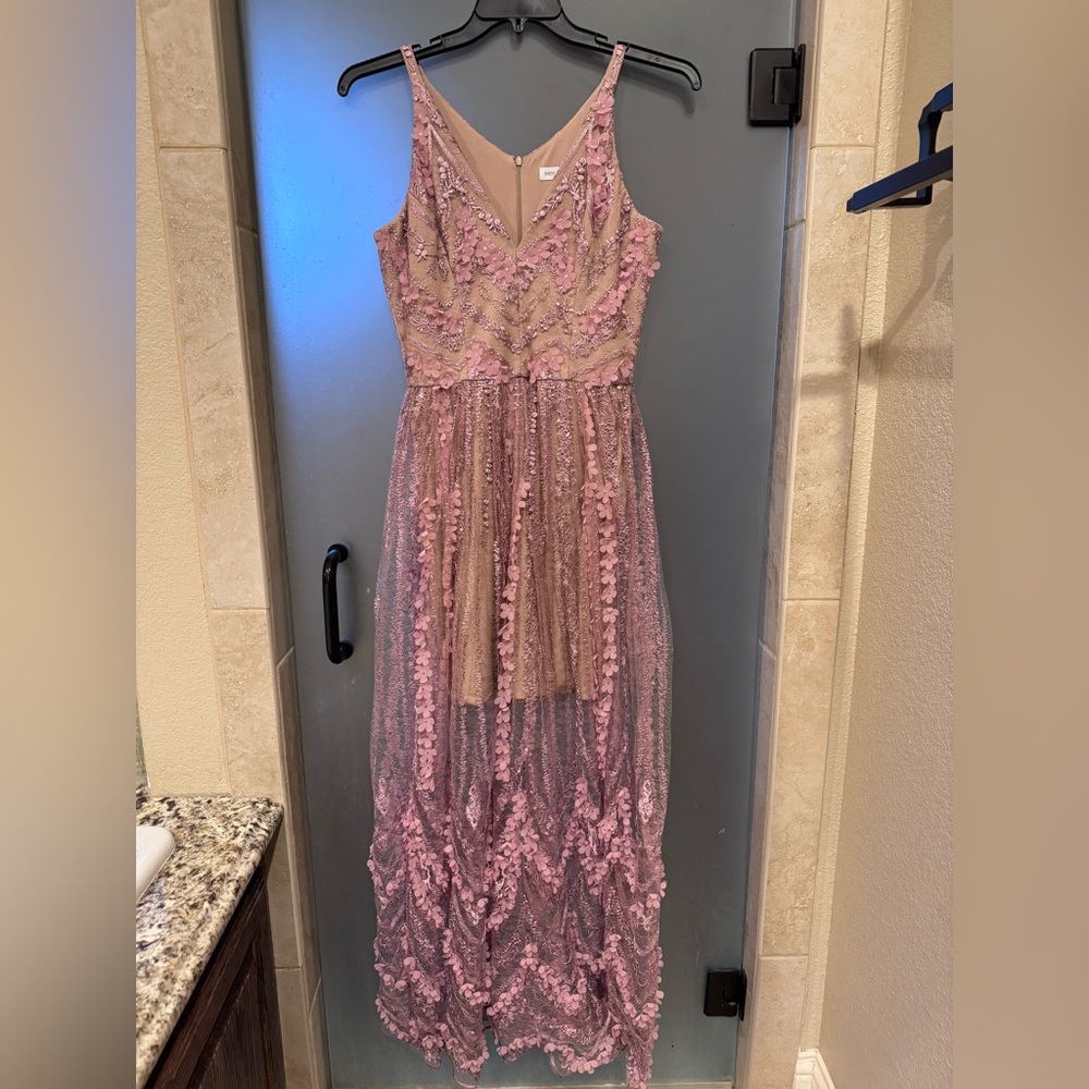 Dress the Population Pink Floral Maxi Dress